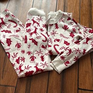 Hanna Andersson Festive Red and White Pajama Set
